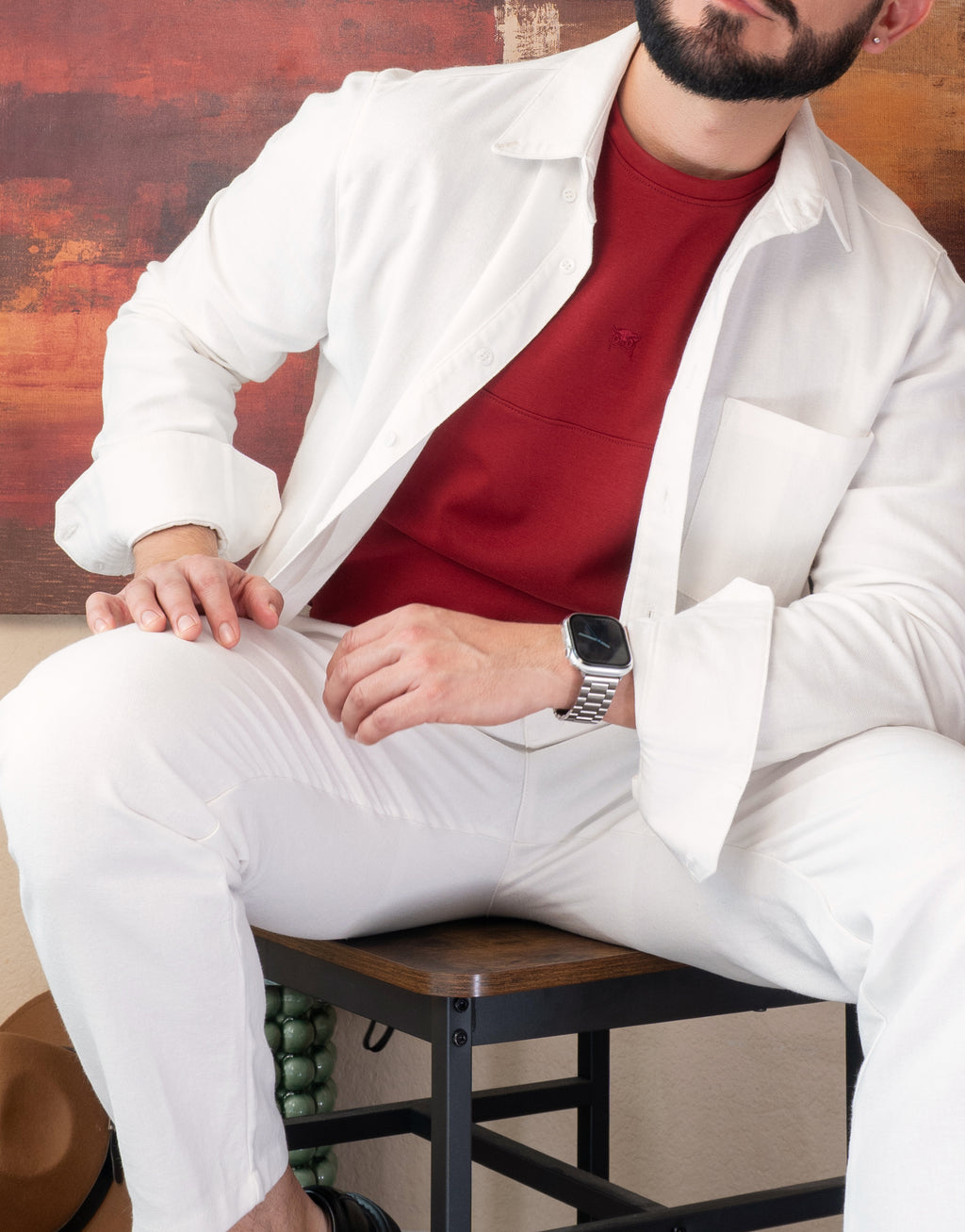 Camisa Algodon Manga Larga