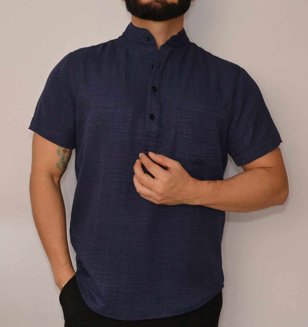 Camisa Relax Manga Corta MARINO