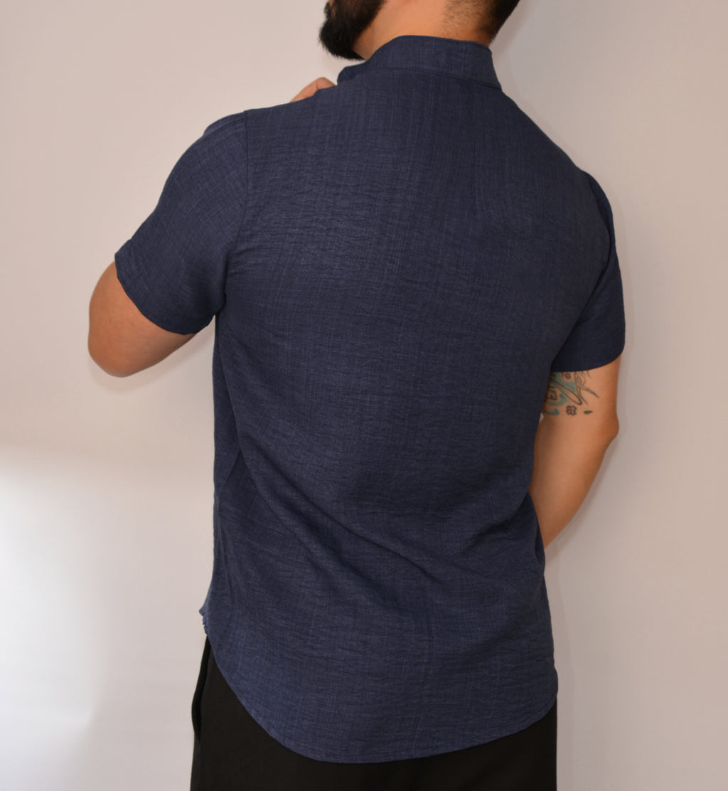 Camisa Relax Manga Corta MARINO