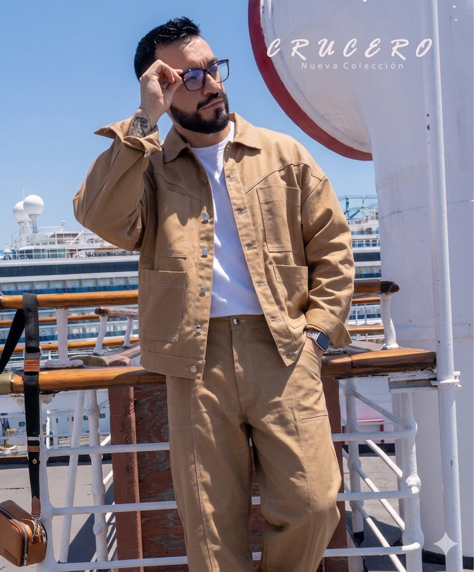 Chaqueta ANCLA ARENA oversize