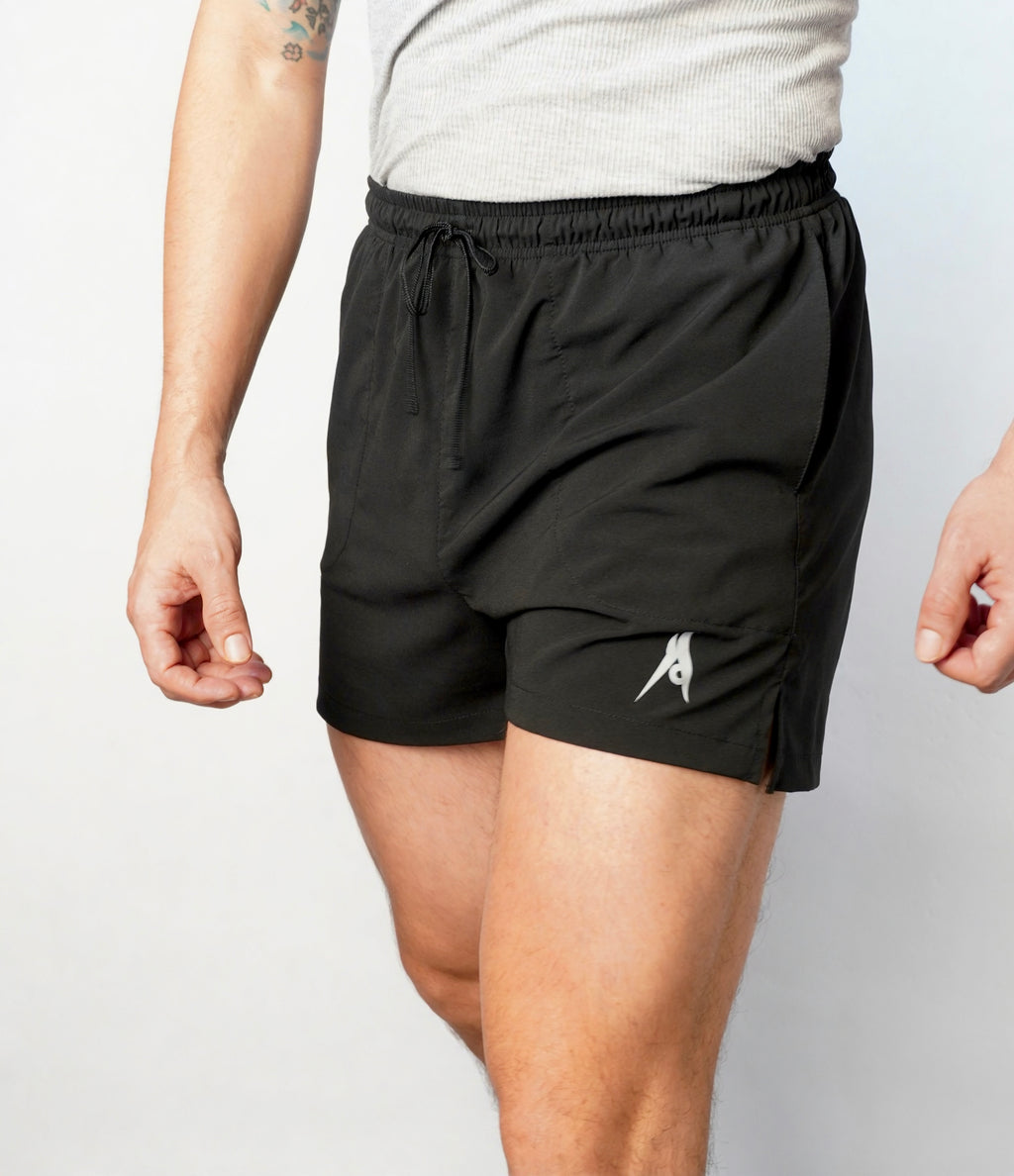 Pantaloneta Deportiva 5'' Unicolor NEGRO