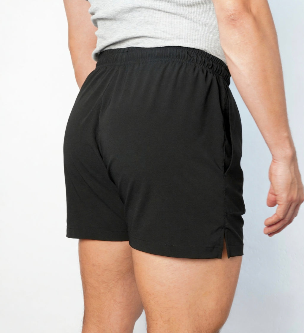 Pantaloneta Deportiva 5'' Unicolor NEGRO