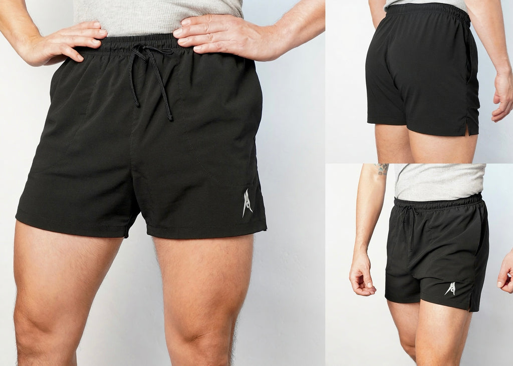 Pantaloneta Deportiva 5'' Unicolor NEGRO