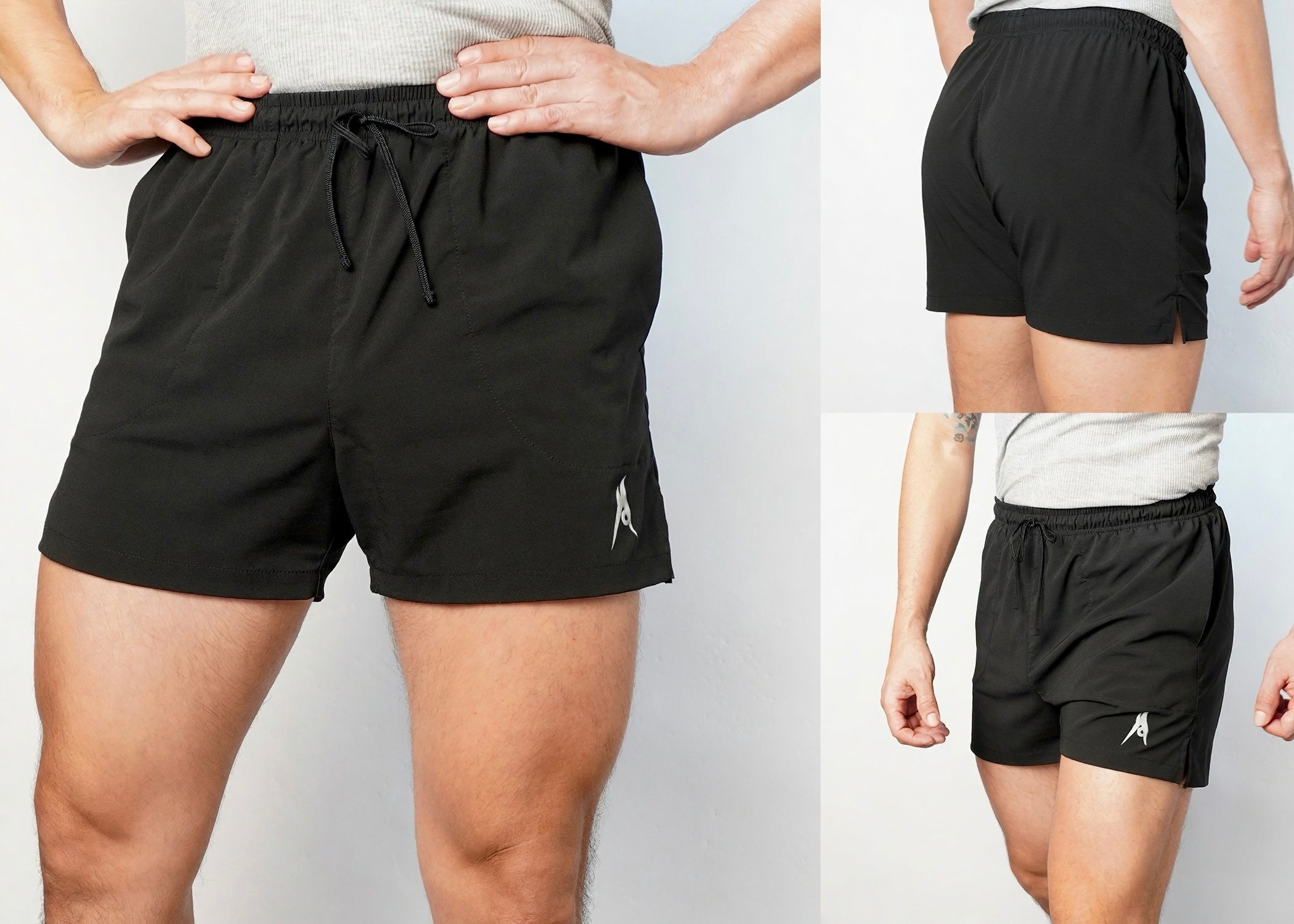 Pantaloneta Deportiva 5'' Unicolor NEGRO