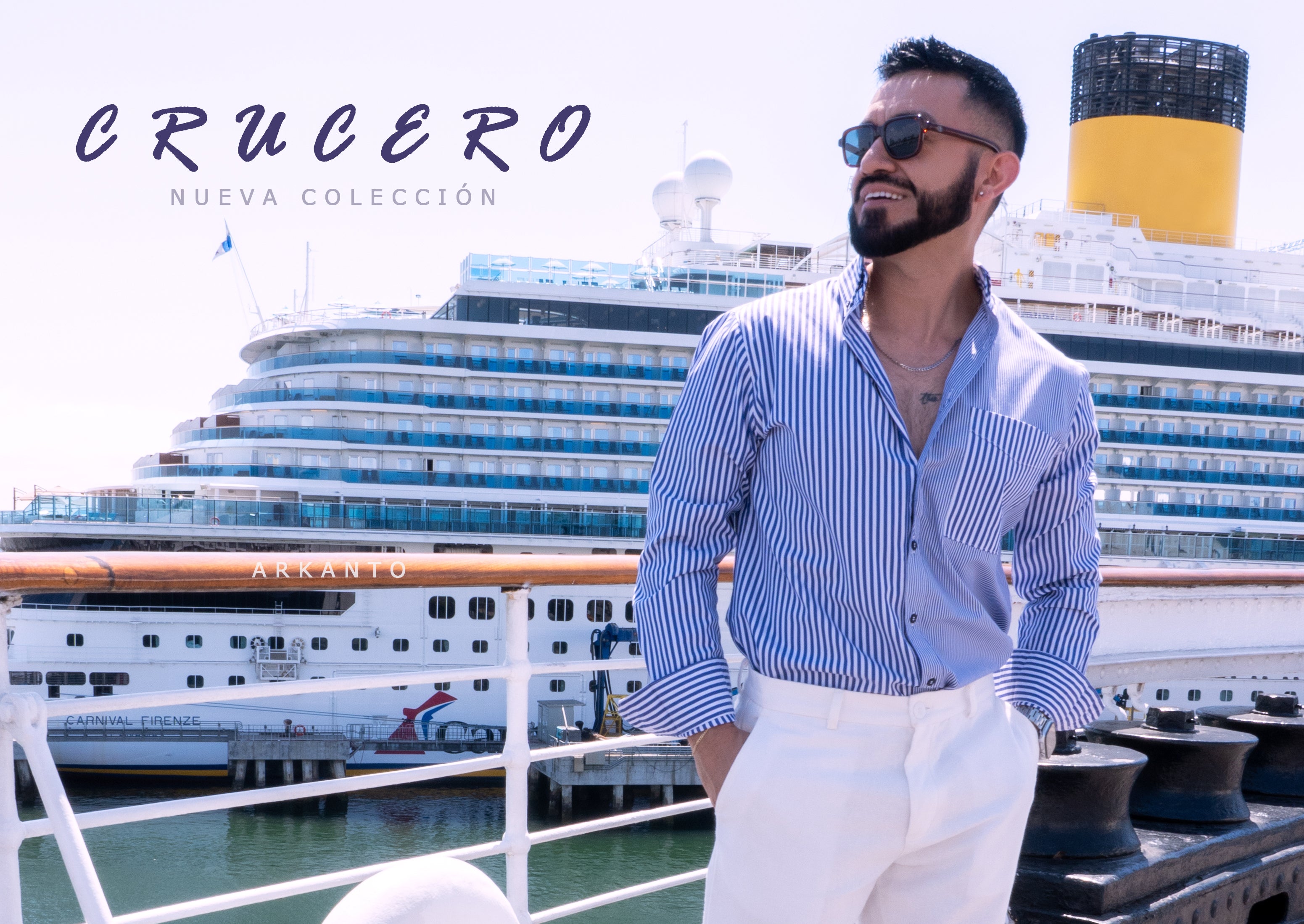 Camisa CRUCERO AZUL M. Larga