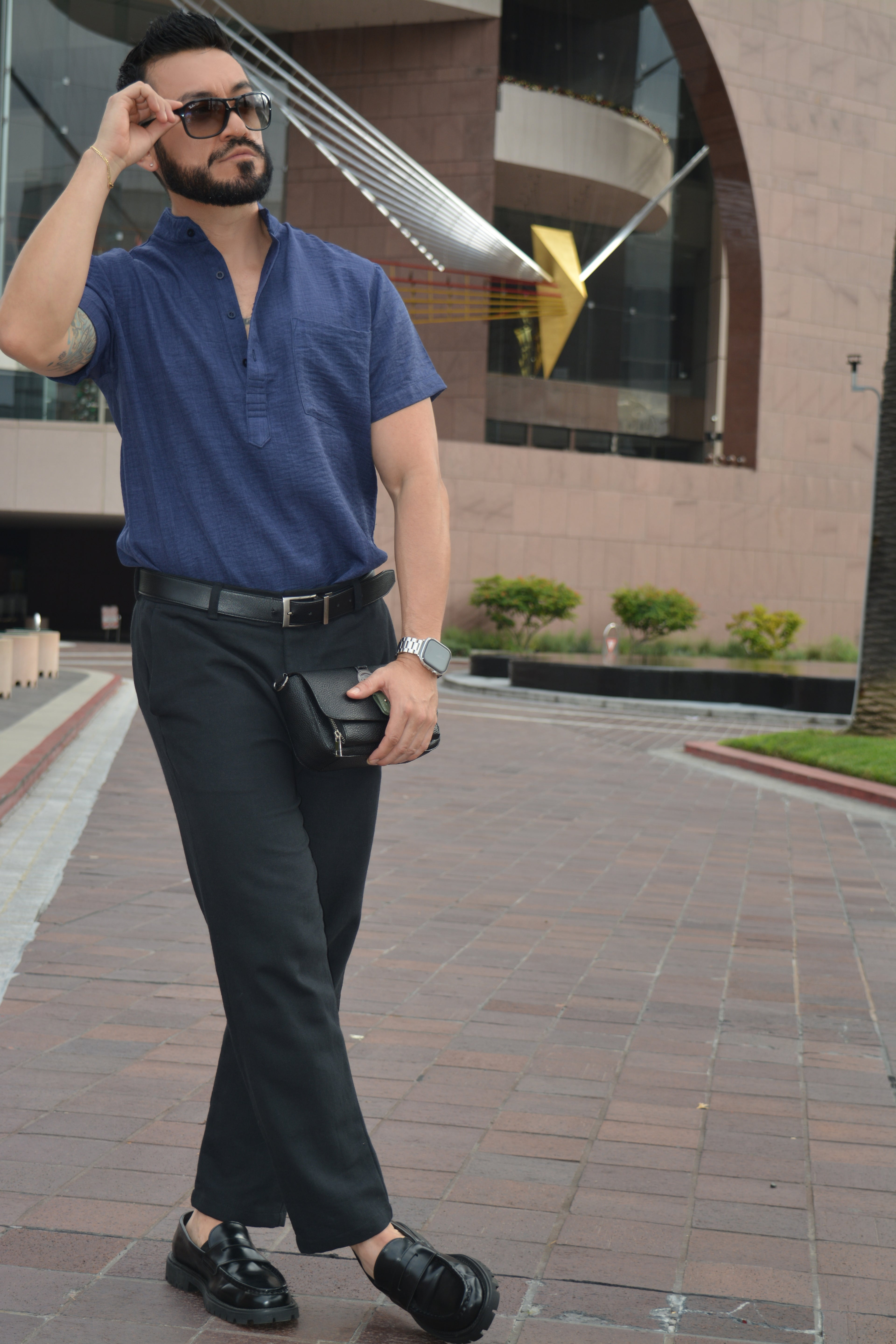 Camisa Relax Manga Corta MARINO