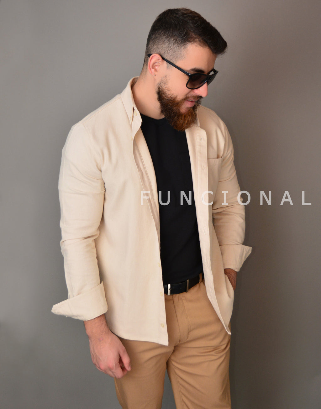 Camisa Algodon Manga Larga